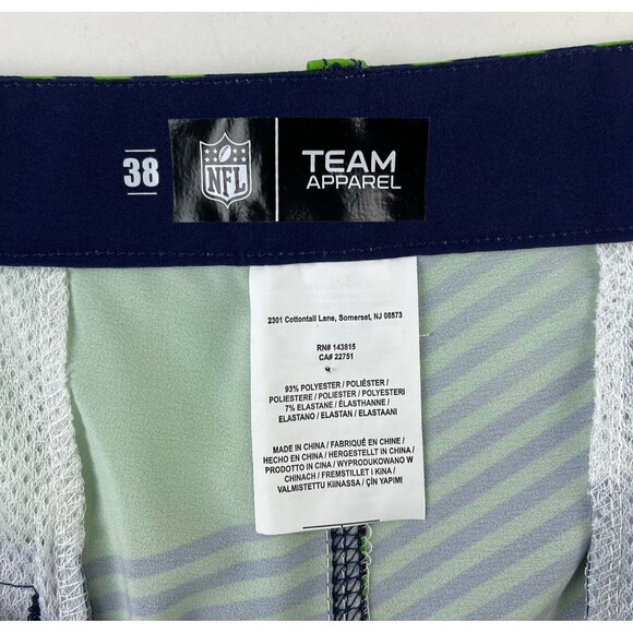 NFL Team Apparel Seattle Seahawks Mens 38 Blue Green Performance Chino Shorts - Picture 6 of 6